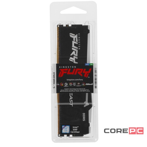 Оперативная память 16 Gb 6000 MHz Kingston FURY Beast RGB Black (KF560C40BBA-16)