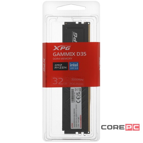 Оперативная память 32 Gb 3200 MHz ADATA XPG GAMMIX D35 Black (AX4U320032G16A-SBKD35)