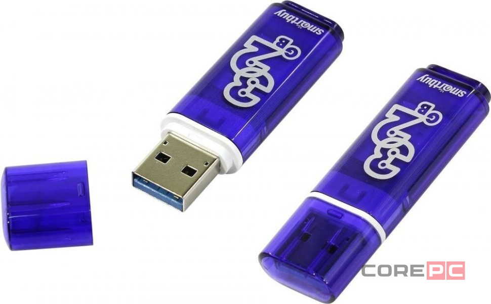 3.0 USB флеш накопитель Smartbuy 32GB Glossy Dark Blue (SB32GBGS-DB)
