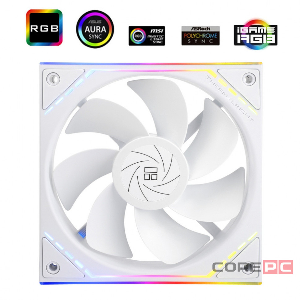 Вентилятор для корпуса Thermalright TL-M12RW Reverse ARGB White (TRTLM12RW)