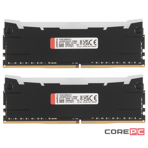 Оперативная память 16 Gb 3600 MHz Kingston FURY Renegade RGB Black (KF436C16RB2AK2/16)