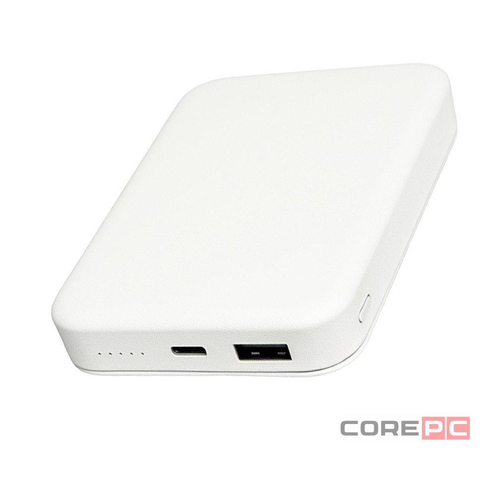 Powerbank магнитный с MagSafe Keephone Peekaboo 10000mAh кожаный белый