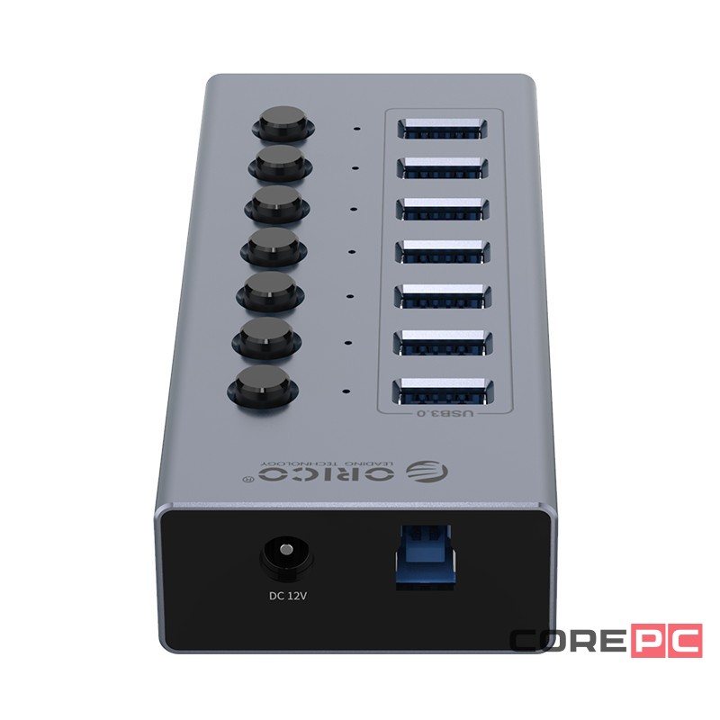 USB3.0 хаб Orico BT2U3-7AB USB3.0x7 серый