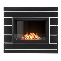 Биокамин Firelight BFP/P-2520, портал Moderno 25 шпон чёрный дуб