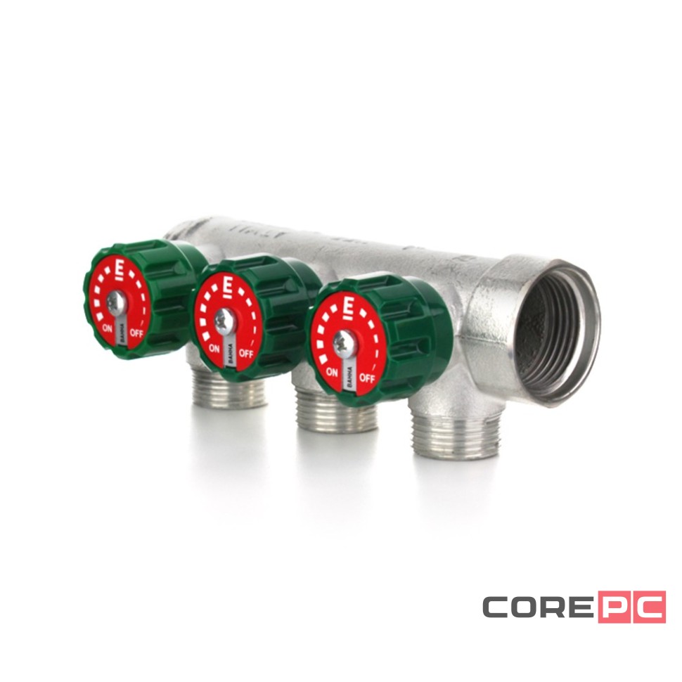 Коллектор модульный ELSEN 1quot; 4х3/4quot; ЕК TIN латунь