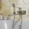 Смеситель для ванны и раковины MIXLINE МЛ20-02/ML20-02, рычажное управление, цвет хром