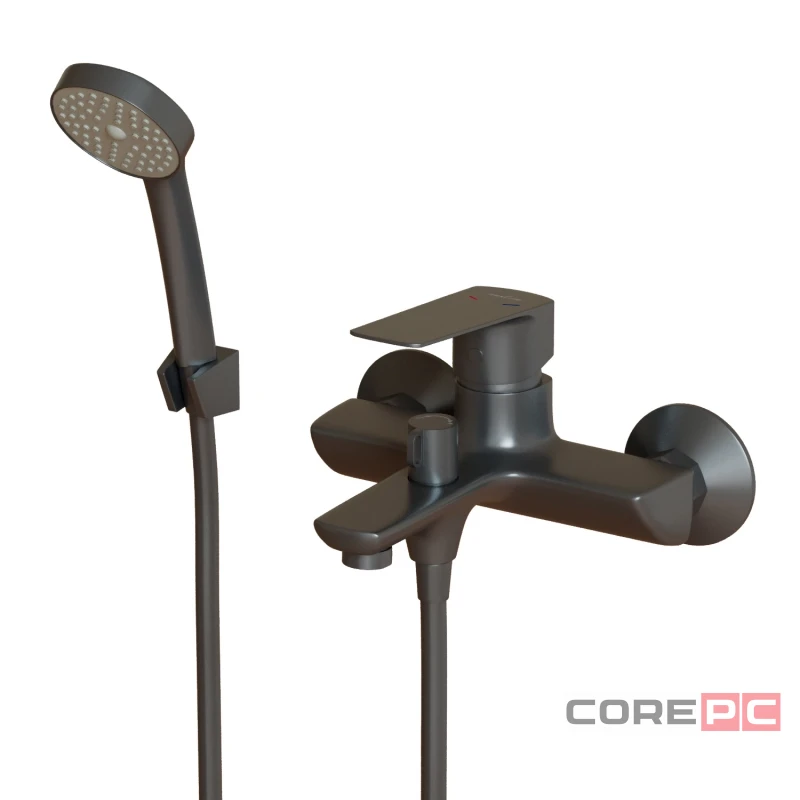 Смеситель для ванны MIXLINE МЛ15-01 ГРАФИТ, рычажное управление, цвет графит