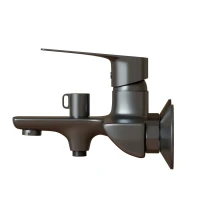 Смеситель для ванны MIXLINE МЛ15-01 ГРАФИТ, рычажное управление, цвет графит