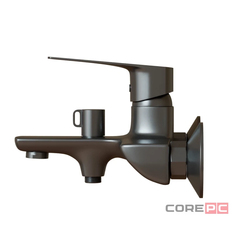 Смеситель для ванны MIXLINE МЛ15-01 ГРАФИТ, рычажное управление, цвет графит