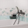 Смеситель для ванны MIXLINE МЛ15-01 ГРАФИТ, рычажное управление, цвет графит