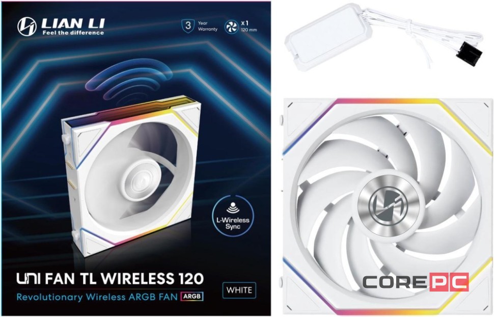 Вентилятор для корпуса Lian Li UNI FAN TL WIRELESS 120 12TL1W1W WHITE (G99.12TL1W1W.R0)