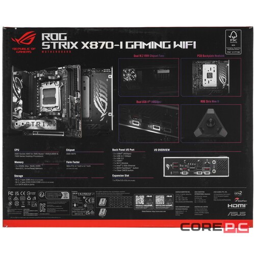 Материнская плата ASUS ROG STRIX X870-I GAMING WIFI (90MB1IW0-M0EAY0)