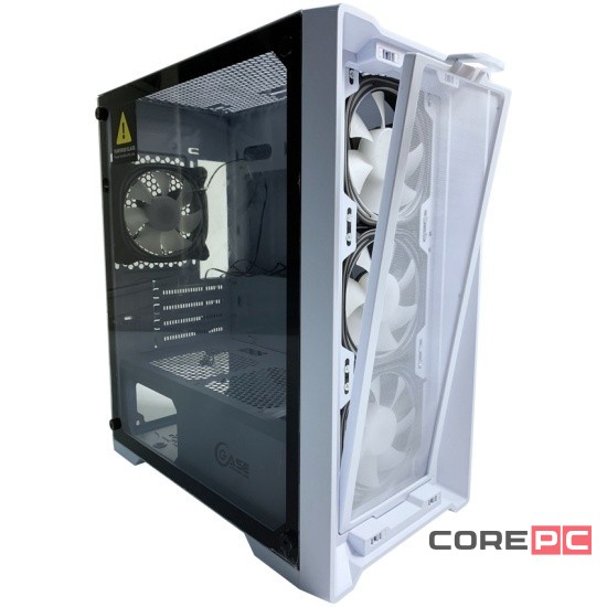 Компьютерный корпус Powercase ALISIO Micro X4W V2 TG ARGB White (CAMCXW-A4)