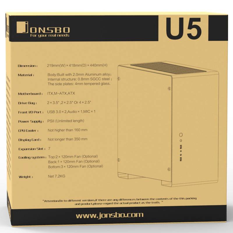 Компьютерный корпус JONSBO U5 Silver