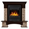 Портал Firelight Forte Wood Classic камень коричневый, шпон темный дуб