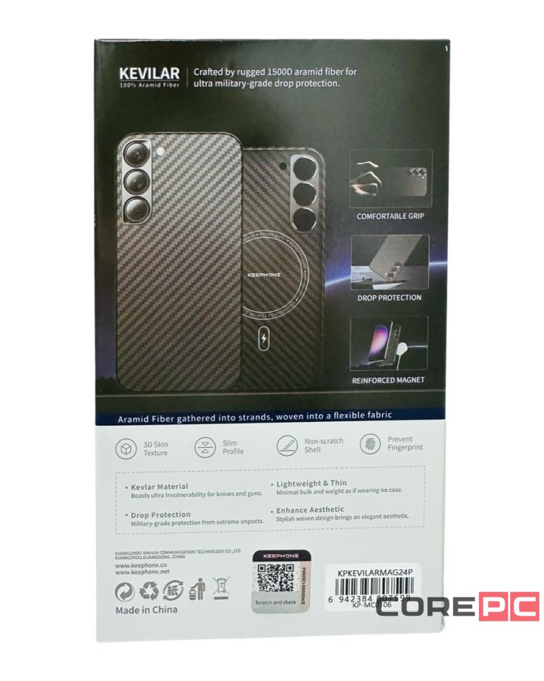 Накладка для Samsung Galaxy S24 Plus Keephone Kevilar MagSnap черный