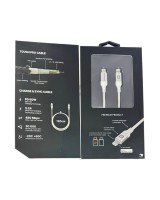 Usb Кабель-зарядка Type-C на Lightning Evelatus 60W 1,2м в тканевой оплетке белый