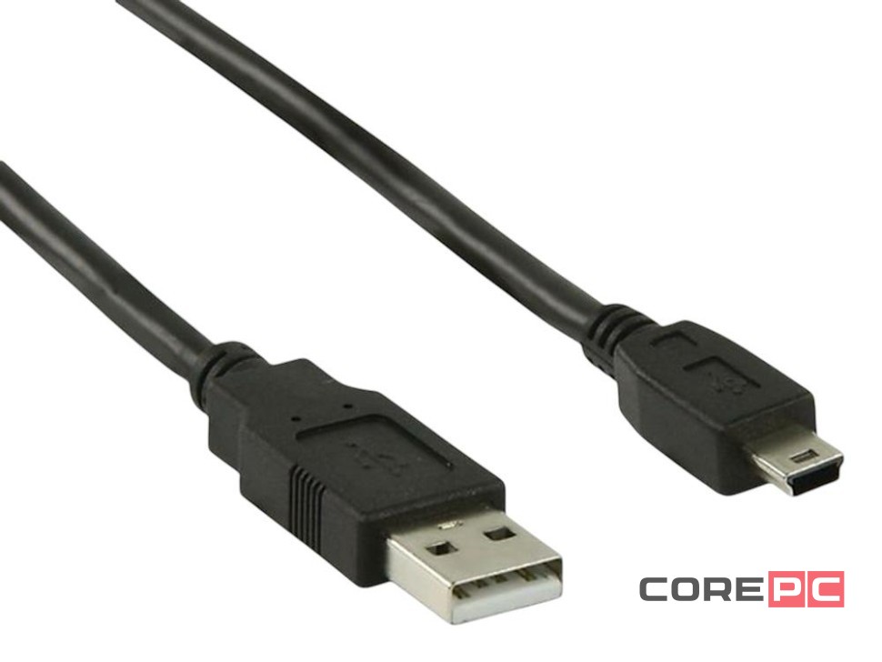 PERFEO Кабель USB2.0 A вилка - Mini USB 5P вилка, длина 1 м. (U4301)