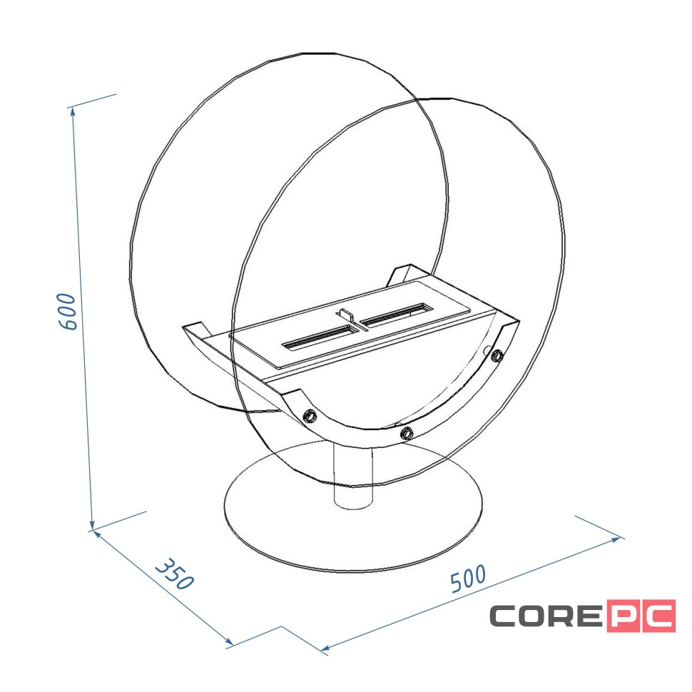 Биокамин Royal Thermo RTBFP-F500L Lens