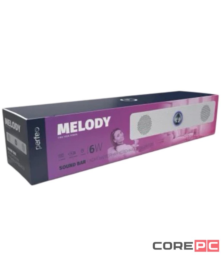 Колонка Perfeo Melody Sound Bar 6Вт (RMS) (PF_A4339) белая