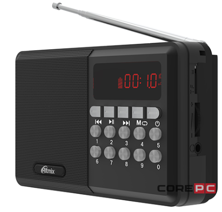Портативный радиоприемник Ritmix RPR-001 черный