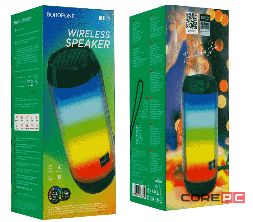Bluetooth колонка Borofone BR25 BT5.3/1200mAh/2ч/5Вт/TF/USB темно-зеленая