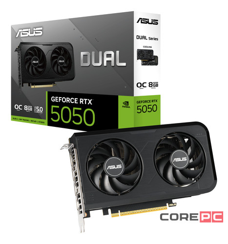Видеокарта ASUS (DUAL-RTX5050-O8G) GeForce RTX 5050 8GB DUAL OC (90YV0N72-M0NA00)