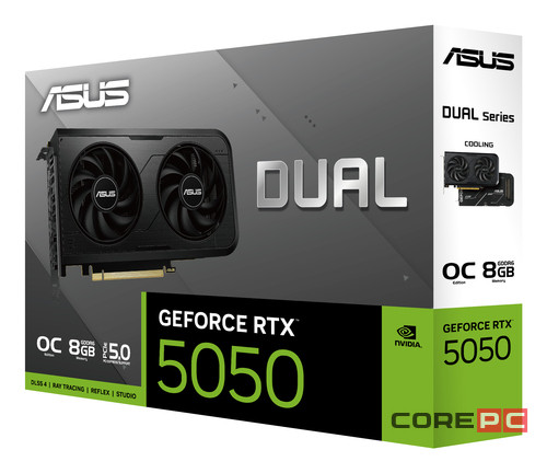 Видеокарта ASUS (DUAL-RTX5050-O8G) GeForce RTX 5050 8GB DUAL OC (90YV0N72-M0NA00)