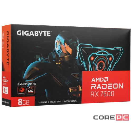 Видеокарта Gigabyte (GV-R76GAMING OC-8GD) Radeon RX 7600 8GB GAMING OC