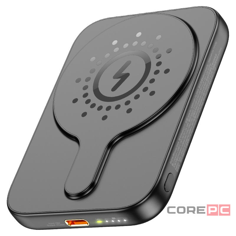 Powerbank с беспроводной зарядкой Hoco J117 Magnetic Wireless 5000mAh 20W чёрный