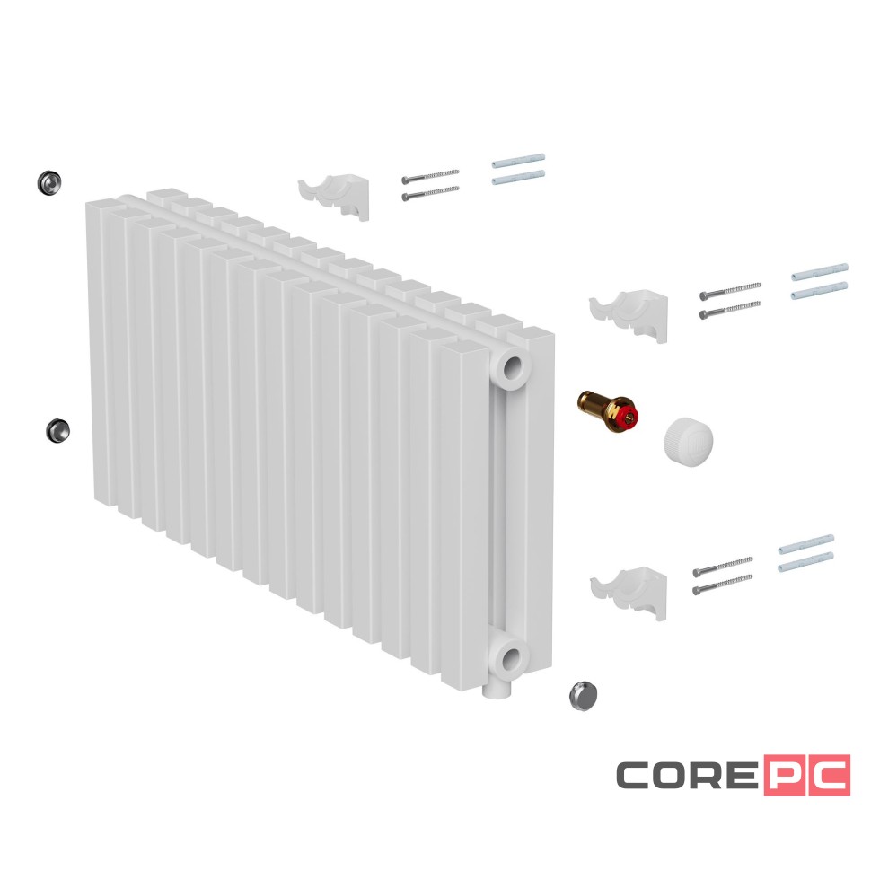 Дизайн-радиатор Royal Thermo Shift Q30 VC2030 - 38 секц. RAL9016