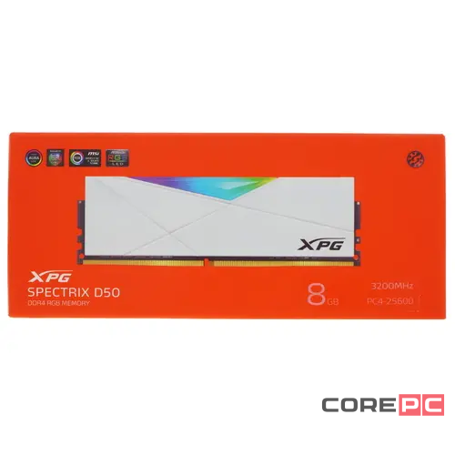 Оперативная память 8 Gb 3200 MHz ADATA XPG SPECTRIX D50 RGB (AX4U32008G16A-SW50)