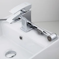 Смеситель для раковины + гигиенический душ Gappo G1207, рычажное управление, цвет хром