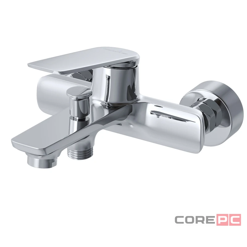 Смеситель для ванны MIXLINE MЛ25-01/МL25-01, рычажное управление, цвет хром