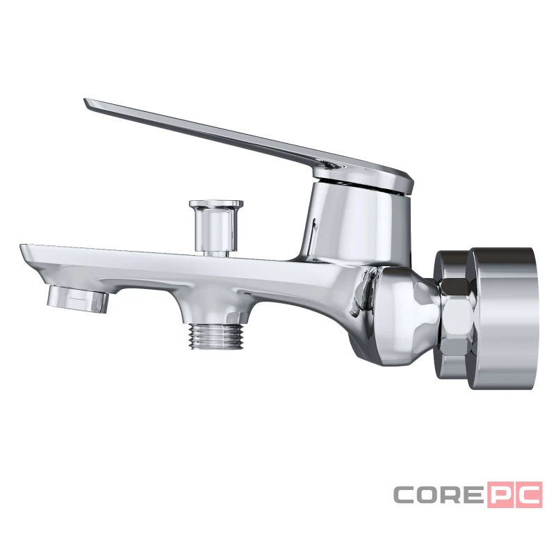 Смеситель для ванны MIXLINE MЛ25-01/МL25-01, рычажное управление, цвет хром