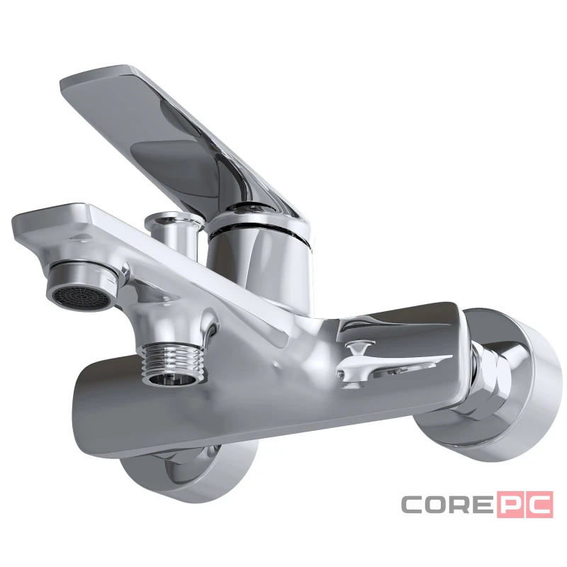 Смеситель для ванны MIXLINE MЛ25-01/МL25-01, рычажное управление, цвет хром