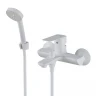 Смеситель для ванны MIXLINE МЛ15-01 БЕЛЫЙ, рычажное управление, цвет белый