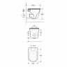 Унитаз подвесной WAVE 557188 безободковый, с сиденьем, микролифт, цвет белый