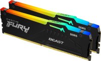 Оперативная память 64 Gb 6000 MHz Kingston FURY Beast RGB Black (KF560C36BBE2AK2-64)