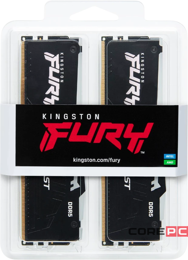 Оперативная память 64 Gb 6000 MHz Kingston FURY Beast RGB Black (KF560C36BBE2AK2-64)