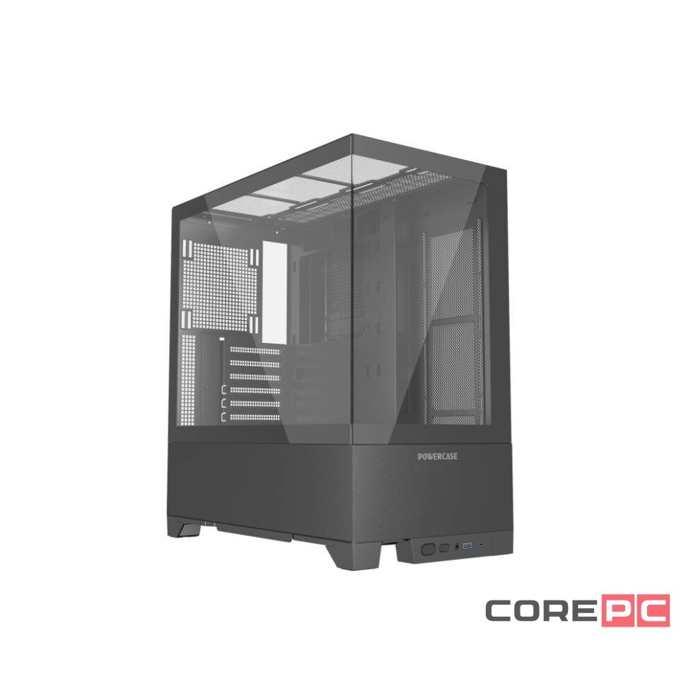 Компьютерный корпус Powercase VISION Black V2 TG Black (CVBAV2-L0)