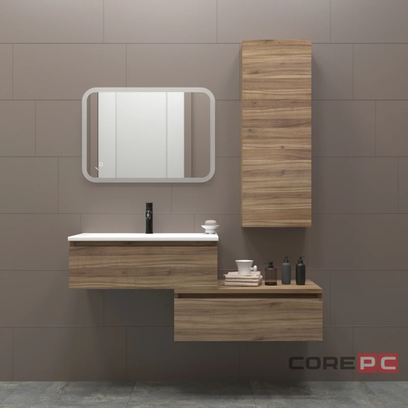 Зеркало MIXLINE Колорит ЭКОНОМ 500х700 (ШВ) сенсорн выкл,светодиод подсв,универс.крепеж,без короба