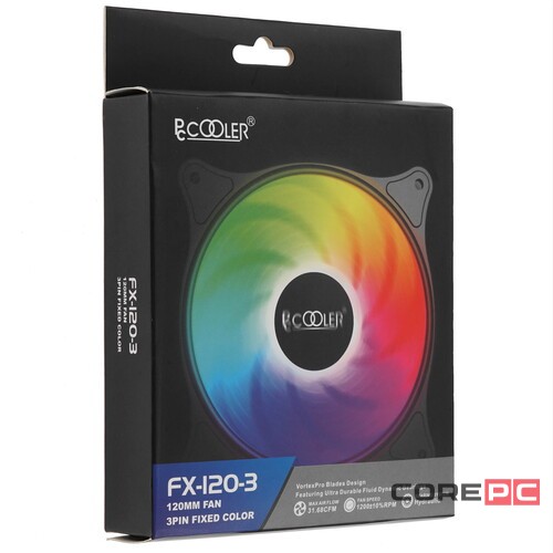 Вентилятор для корпуса PCCooler FX-120-3 FIXED COLOR FAN