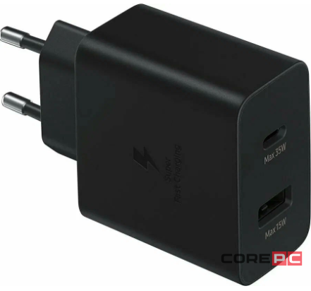 Сетевое зарядное устройство Samsung Super Fast Charger Type-C/USB 3.0 35W (черный)