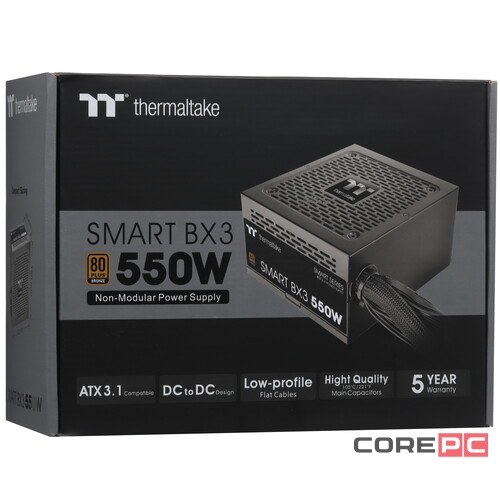 Блок питания Thermaltake 550W Smart BX3 550 (PS-SPD-0550NNFABx-3/PS-SPD-0550NNFABE-3) 16 Pin (PCIe 5.0 Connector Cable Details)
