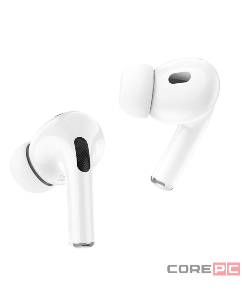 Беспроводные наушники Hoco EW72 Lite в кейсе с сенсорным экраном белые