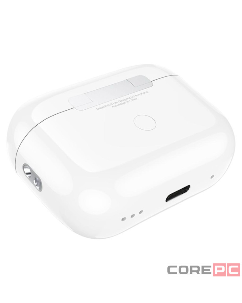 Беспроводные наушники Hoco EW72 Lite в кейсе с сенсорным экраном белые