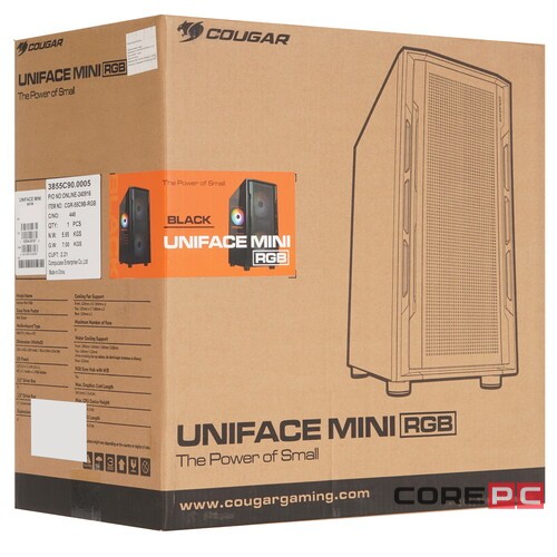 Компьютерный корпус Cougar Uniface Mini ARGB Black