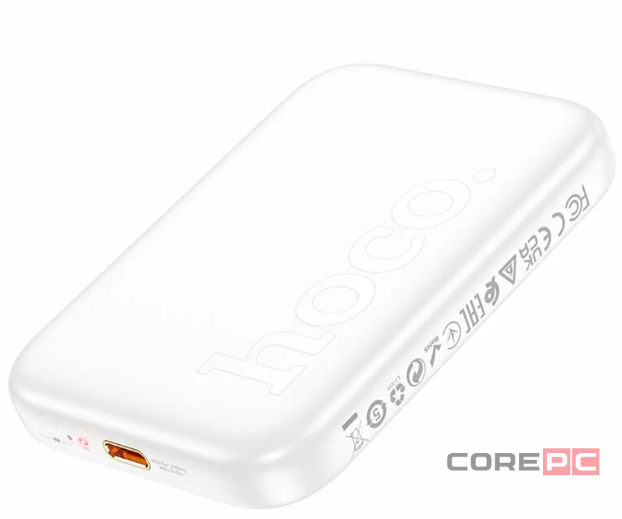 Powerbank с беспроводной зарядкой Hoco J117 Magnetic Wireless 5000mAh 20W белый