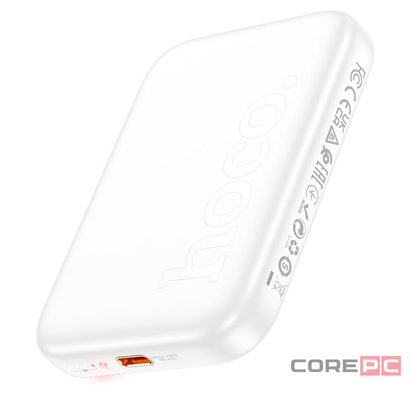 Powerbank с беспроводной зарядкой Hoco J117 Magnetic Wireless 5000mAh 20W белый